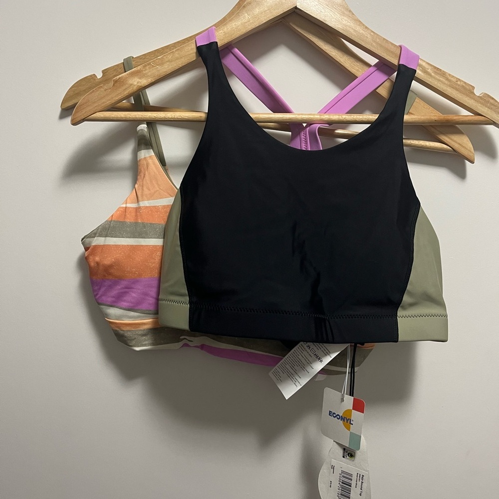 Lot of 2 Prana Swim Tops Small NWT Baja Bound and Willow Falls Reversible Top